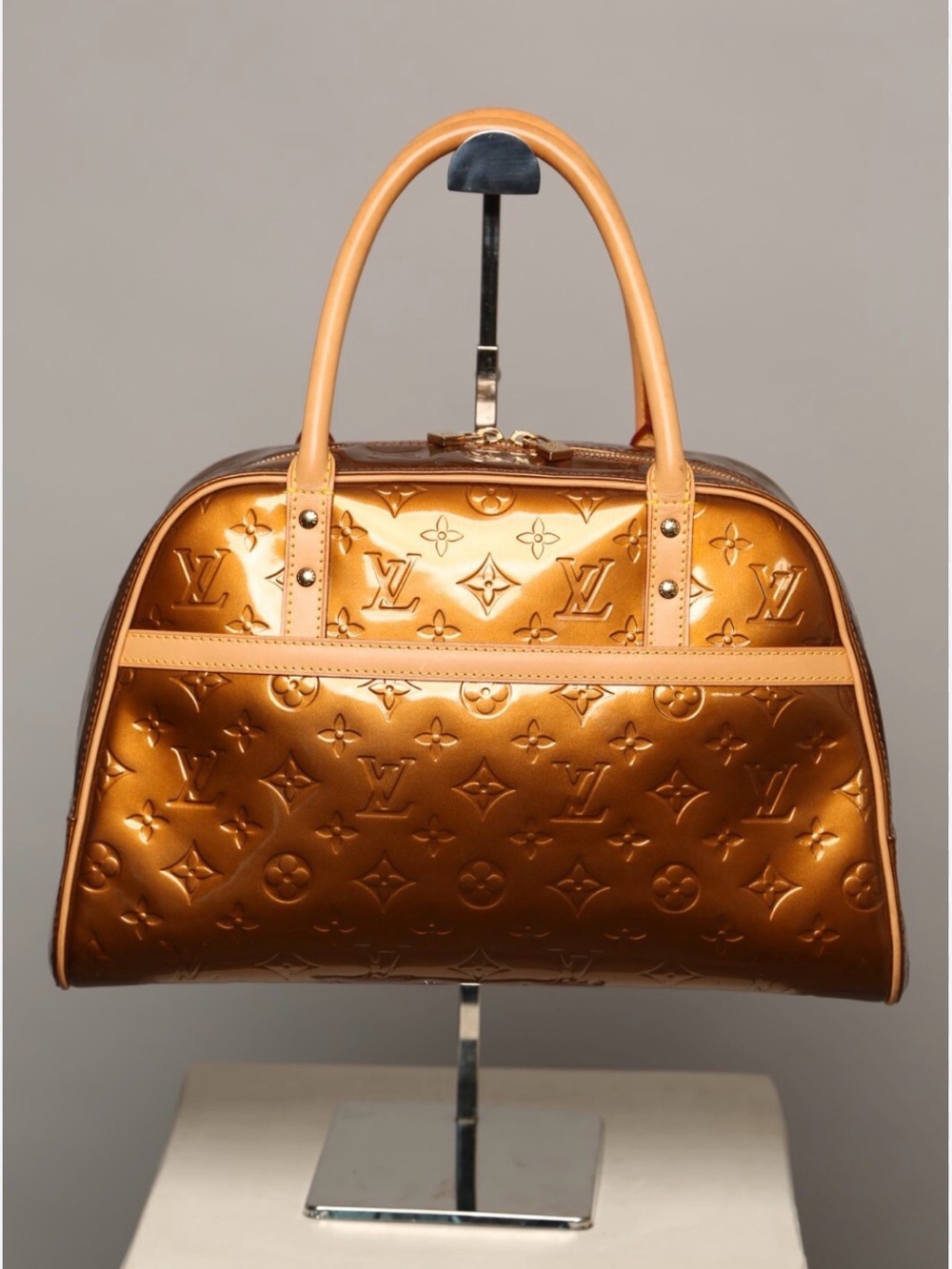 Louis Vuitton Vernis Metallic Copper Satchel